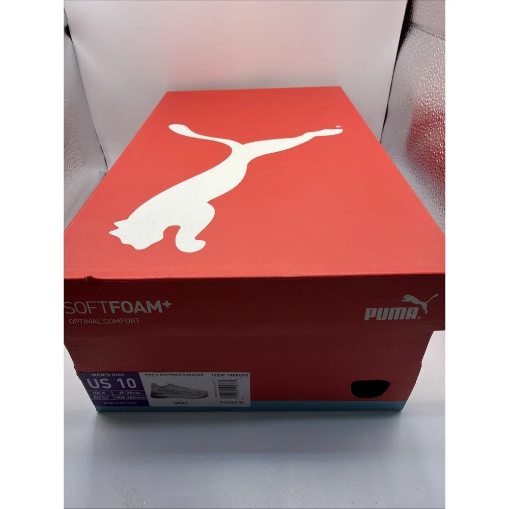 Puma Disperse Running Shoes Mens SoftFoam+ Sneakers Size‎ 10 - Gray. New